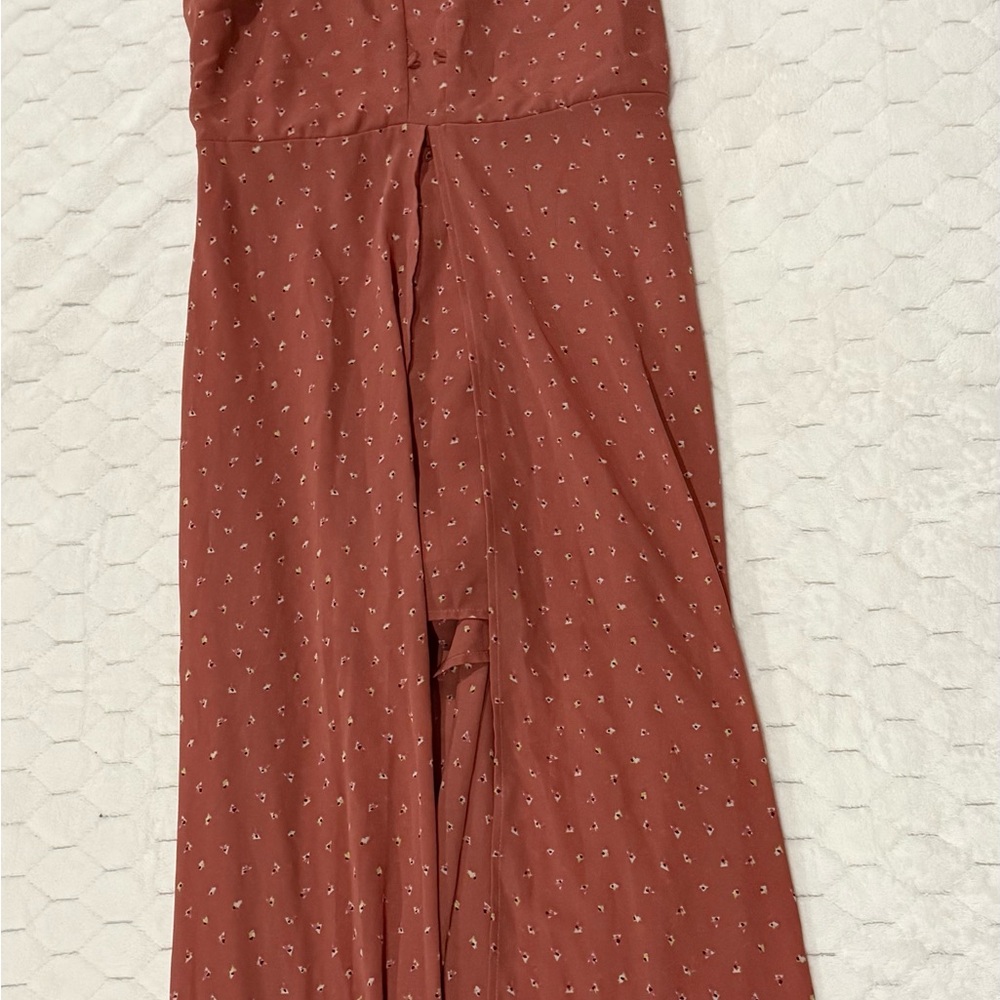 Takara Rust Jumpsuit with White Pattern